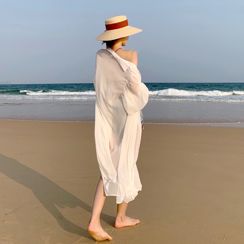 Hàng mới về Áo khoác cardigan chiffon tay dài dáng rộng chống nắng phong cách phương Tây thời trang mùa hè cho nữ 2021
 | BigBuy360 - bigbuy360.vn