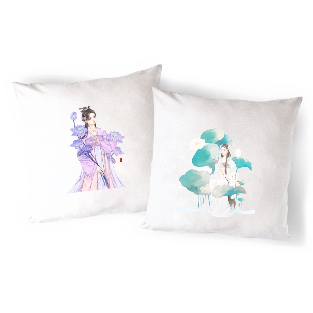 Vỏ Gối Sofa cổ trang VGI40 gối ôm Gối Tựa lưng Sofa Gối Trang Trí vải canvas 45x45cm