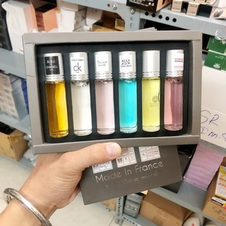 Set 6 chai nước hoa chiết Pháp dạng lăn