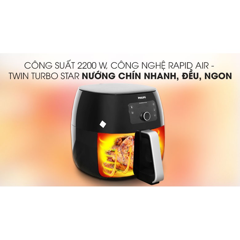 [Mã ELHADEV giảm 4% đơn 300K] Nồi chiên không dầu Philips Airfryer HD9650 XXL- Hàng Chính Hãng