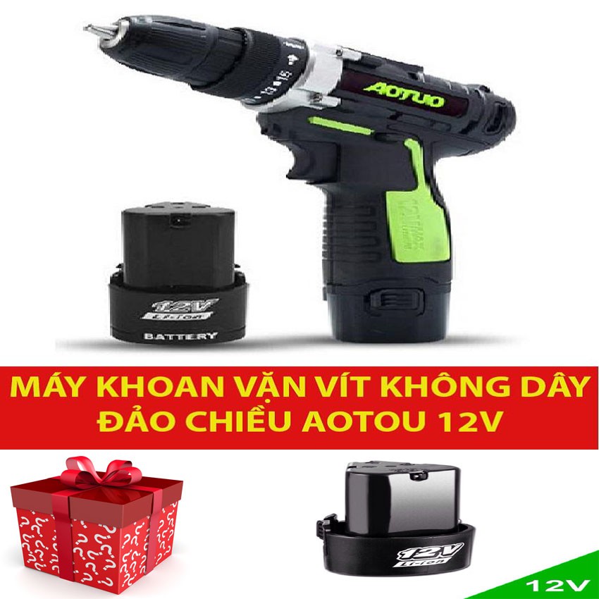 Bộ máy khoan văn vít không dây 12V Tặng Pin Máy Khoan Cầm Tay 12 V Li-ion 1500mAh thế hệ mới