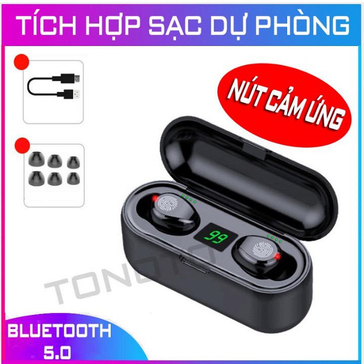 Tai Nghe Amoi F9 Bluetooth Tích Hợp Sạc Dự Phòng | BigBuy360 - bigbuy360.vn