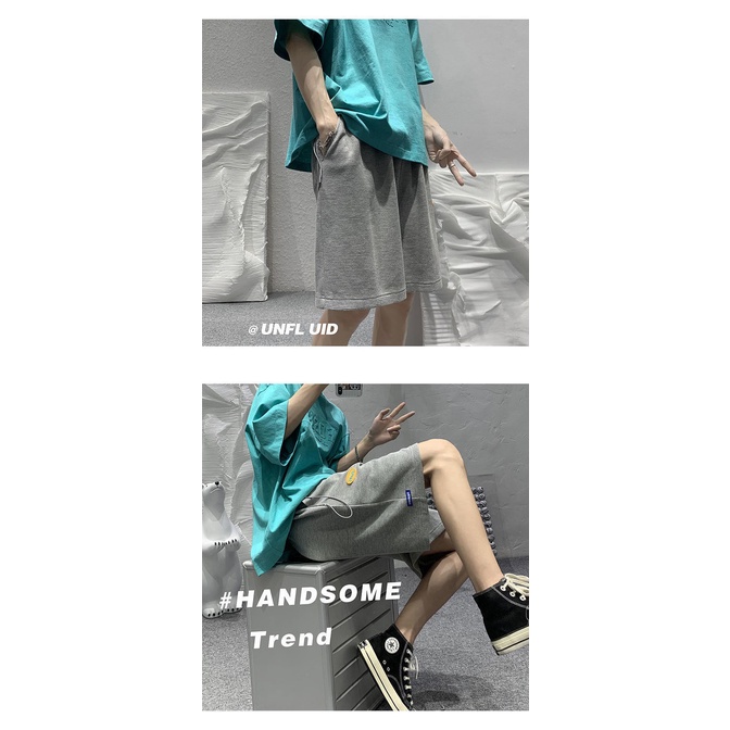 Quần short thẳng thể thao phong cách Hàn Quốc cho nam à nữ