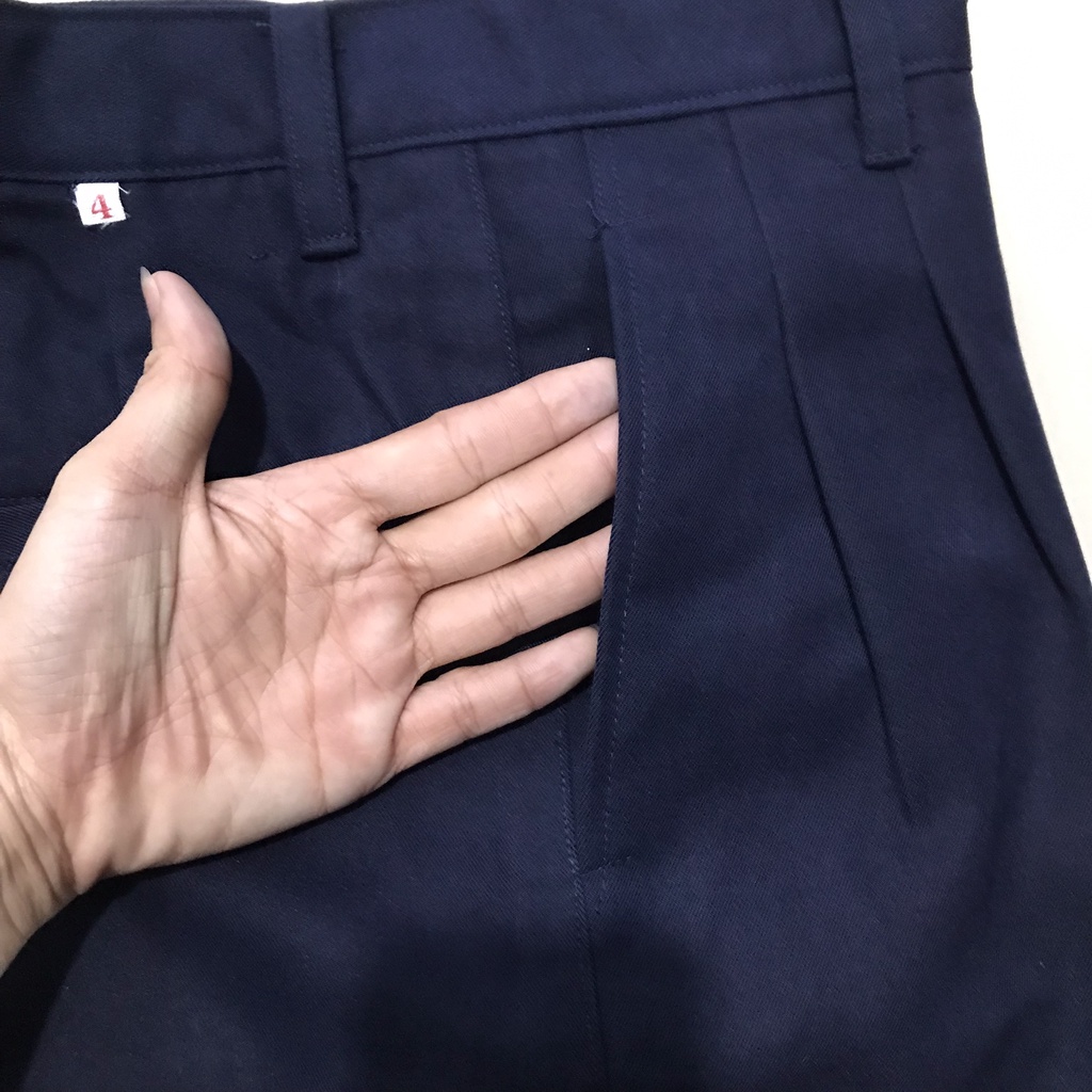 Quần bảo vệ nam quần tay âu công sở màu xanh đen vải kaki thành công siêu xịn -Nsafe