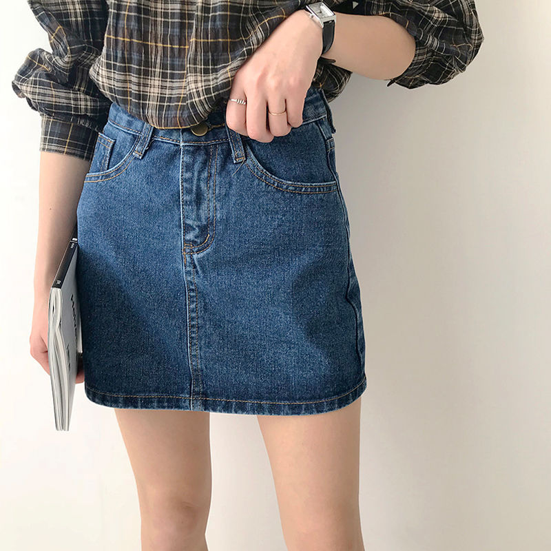 Chân Váy Jean Chữ A Lưng Cao Phong Cách Hàn Quốc D083 | BigBuy360 - bigbuy360.vn