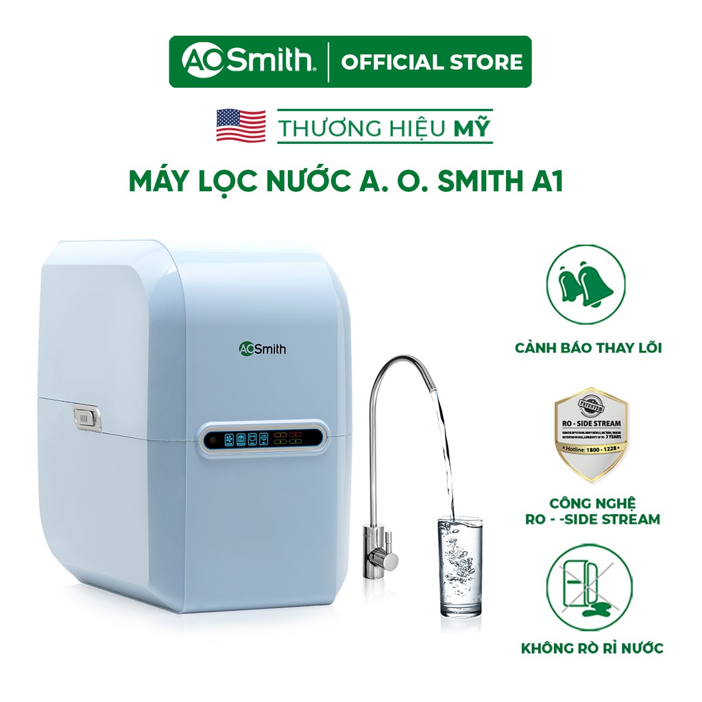 [Mã ELTECHZONE giảm 5% đơn 500K] Máy Lọc Nước A. O. Smith A1