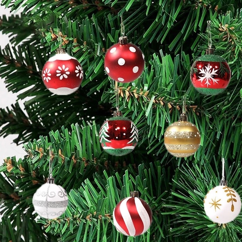24 trái châu trang trí cây thông noel tiện lợi