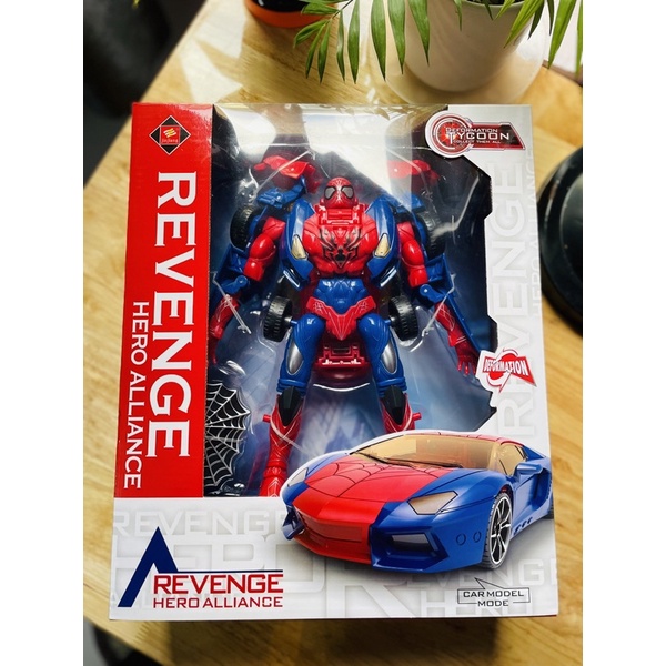 GIÁ ƯU ĐÃI] Robot Người Nhện Spiderman Biến Hình Siêu Xe JJ618A
