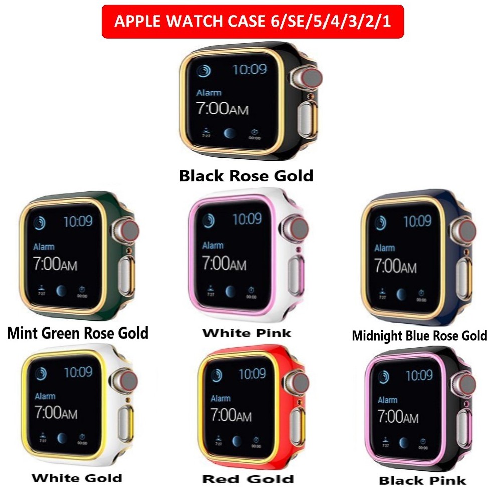 Ốp Bảo Vệ Viền Apple Watch Series 7 / 6 / SE / 5 / 4 / 3 / 2 / 1 Đủ Size 38mm / 40mm / 41mm / 42mm / 44mm / 45mm