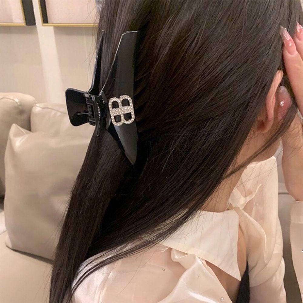 Kẹp Tóc Móng Vuốt In Chữ Thời Trang Dành Cho Nữ|Giá Đỡ Buộc Tóc Đuôi Ngựa Tiện Dụng
