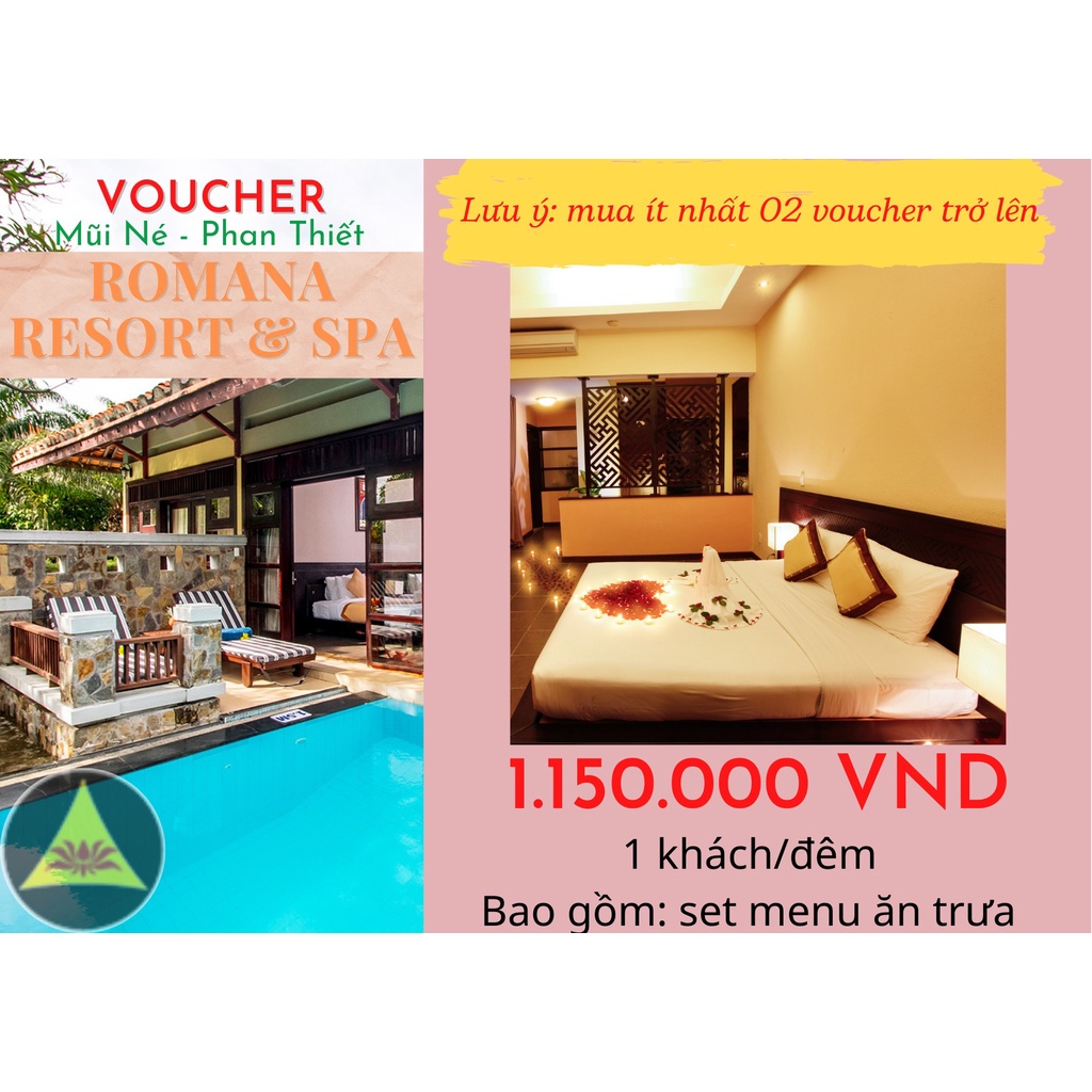 ROMANA RESORT & SPA NGHỈ DƯỠNG 4 SAO SANG CHẢNH BAO GỒM SET MENU ĂN TRƯA