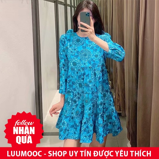 Đầm hoa xanh babydoll DH2BBG50N8