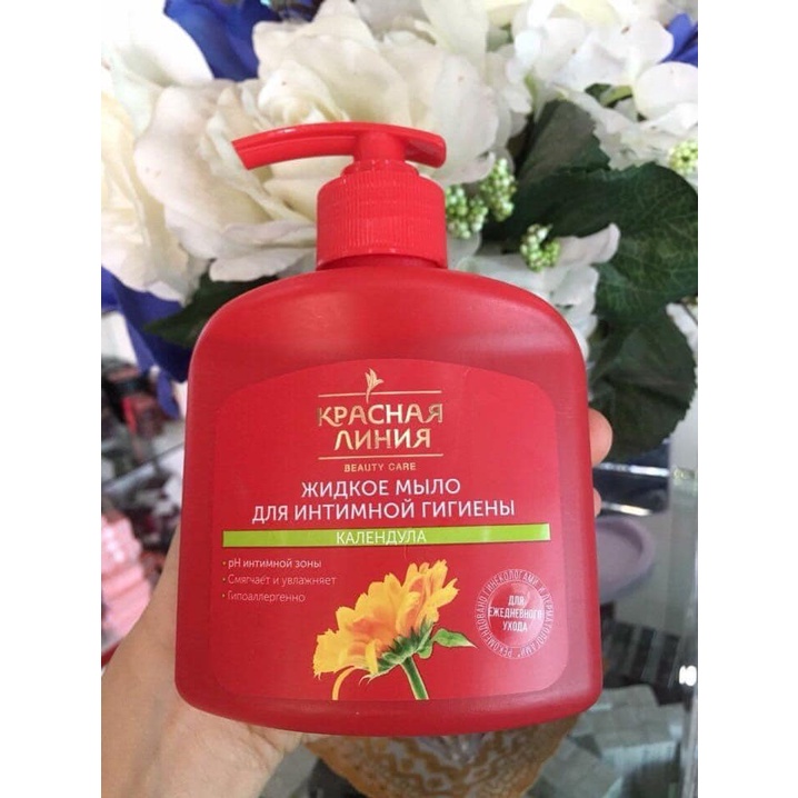 Dung Dịch Vệ Sinh Đỏ Calenduna, Dung Dịch Vệ Sinh Xuất Từ Hoa Cúc, Dung Tích 250ml