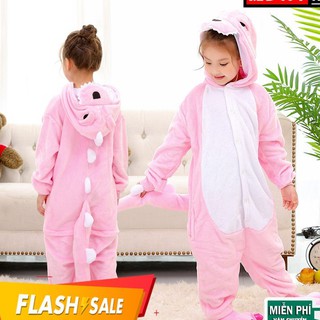 BỘ ĐỒ THÚ KHỦNG LONG HỒNG CAO CẤP TRẺ EM