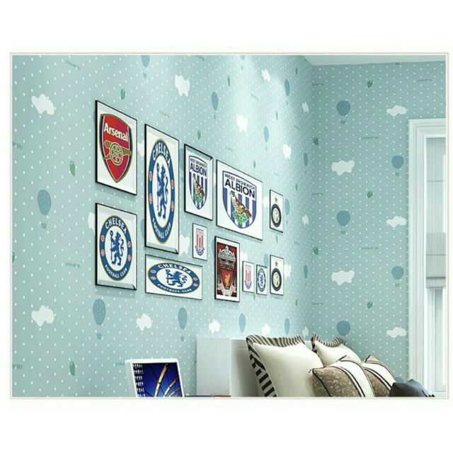 DECAL 1m Giấy dán tường khổ rộng 45cm ( có sẵn keo ) - KHÍ CẦU XANH ELL088 | BigBuy360 - bigbuy360.vn