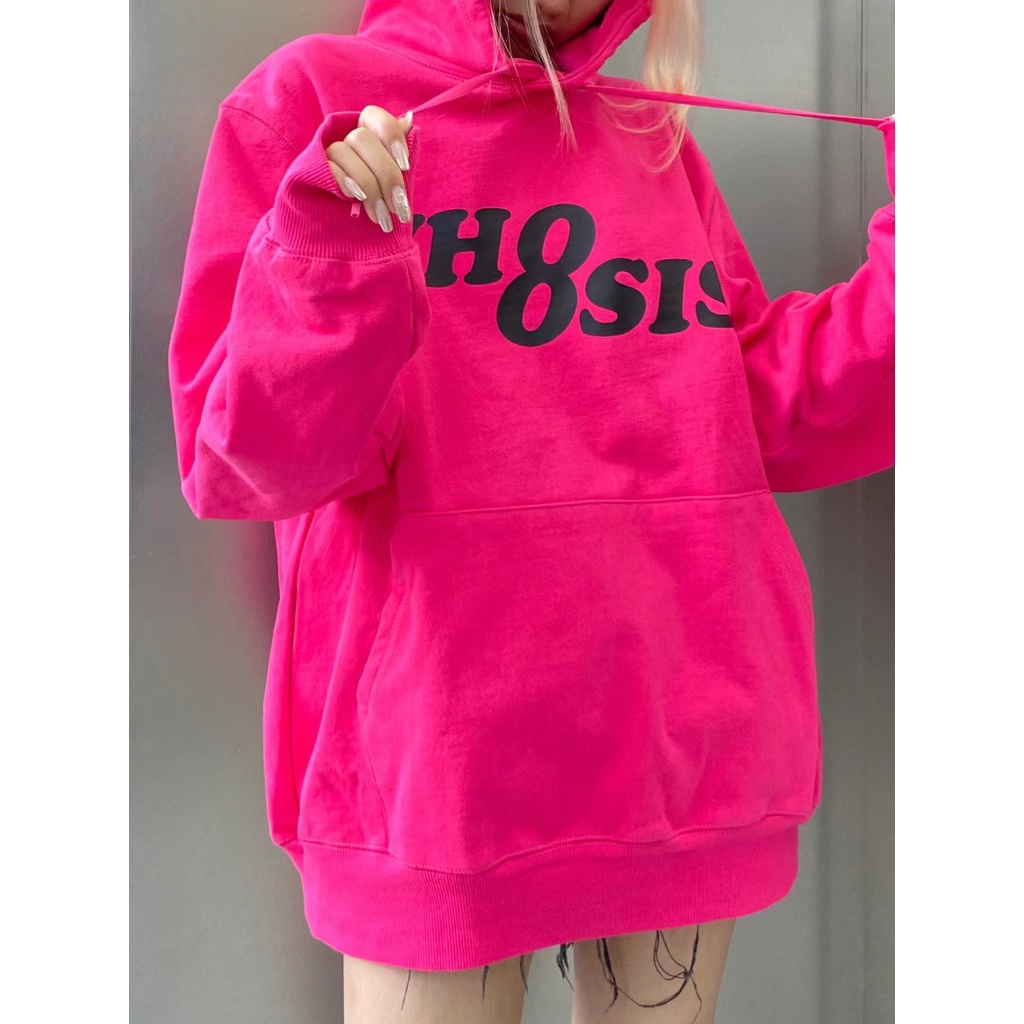 NRVP Áo hoodie tay dài oversize in họa tiết phong cách Hàn Quốc kiểu mới