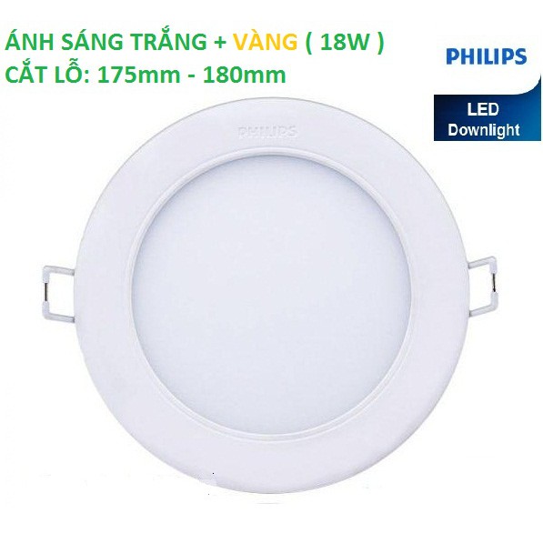 Đèn Led Âm trần 18W Philips Downlight 59524 MARCASITE D175 ( Ánh Sáng Trắng & Trung Tính & Vàng )