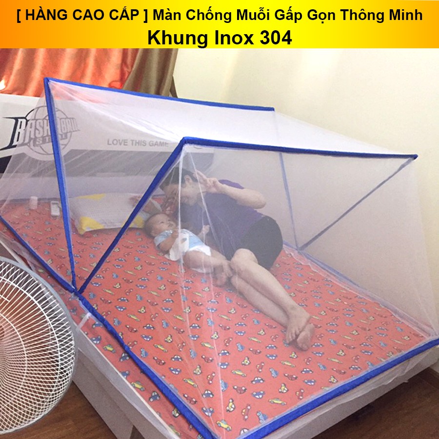 [ HÀNG CAO CẤP ] Màn Chống Muỗi Gấp Gọn Thông Minh Khung Inox 304