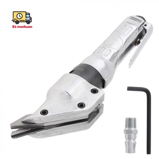 Adjustable Straight Pneumatic Scissors Metal Cutting Pliers with Intake Connector and 3-Blade for Metal Plate Cutting