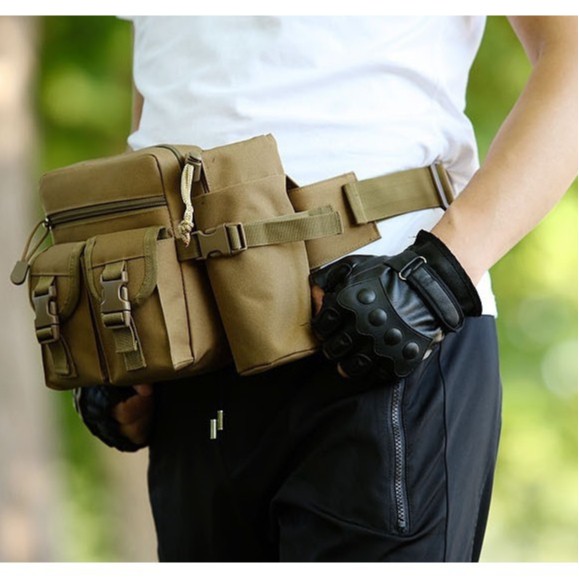[ XẢ KHO 3 NGÀY ] Túi Đeo Hông Phong Cách Army Phượt - Có Ngăn Đựng Chai Nước, Vải Dù Độ Bền Cao -BH 3 tháng Sử Dụng | BigBuy360 - bigbuy360.vn