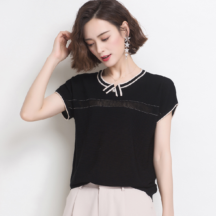 Áo Thun Nữ Ngắn Tay Cổ Tròn Thời Trang Hàn | BigBuy360 - bigbuy360.vn