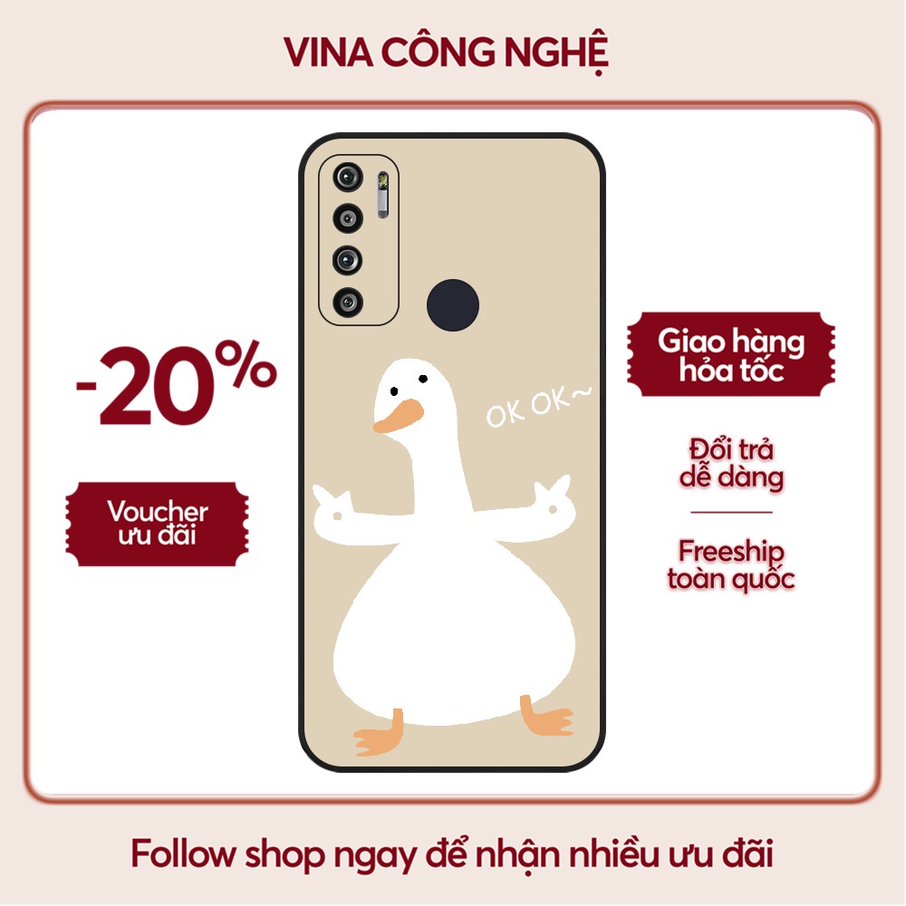 Ốp lưng Vsmart Joy 3/Joy 4/Star 3/Aris/....dẻo đen in hình Vịt cặp