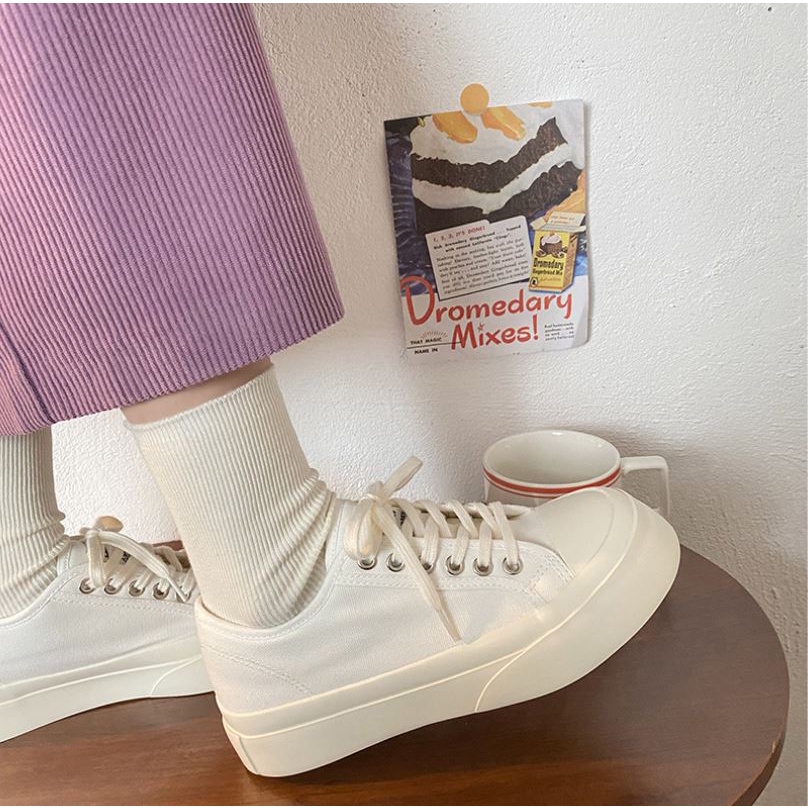 GIÀY NỮ  GIÀY NỮ THỂ THAO Phong Cách Hàn Quốc/Giày Nữ Sneaker CV Hình Ngôi Sao Màu Đen