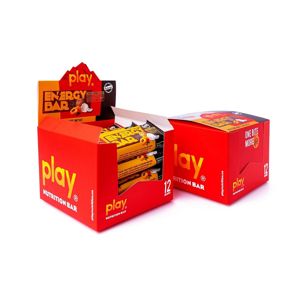 Combo 2 hộp Thanh năng lượng PLAY 1.0 - Bánh ăn sáng dinh dưỡng, tiện lợi PLAY energy bar