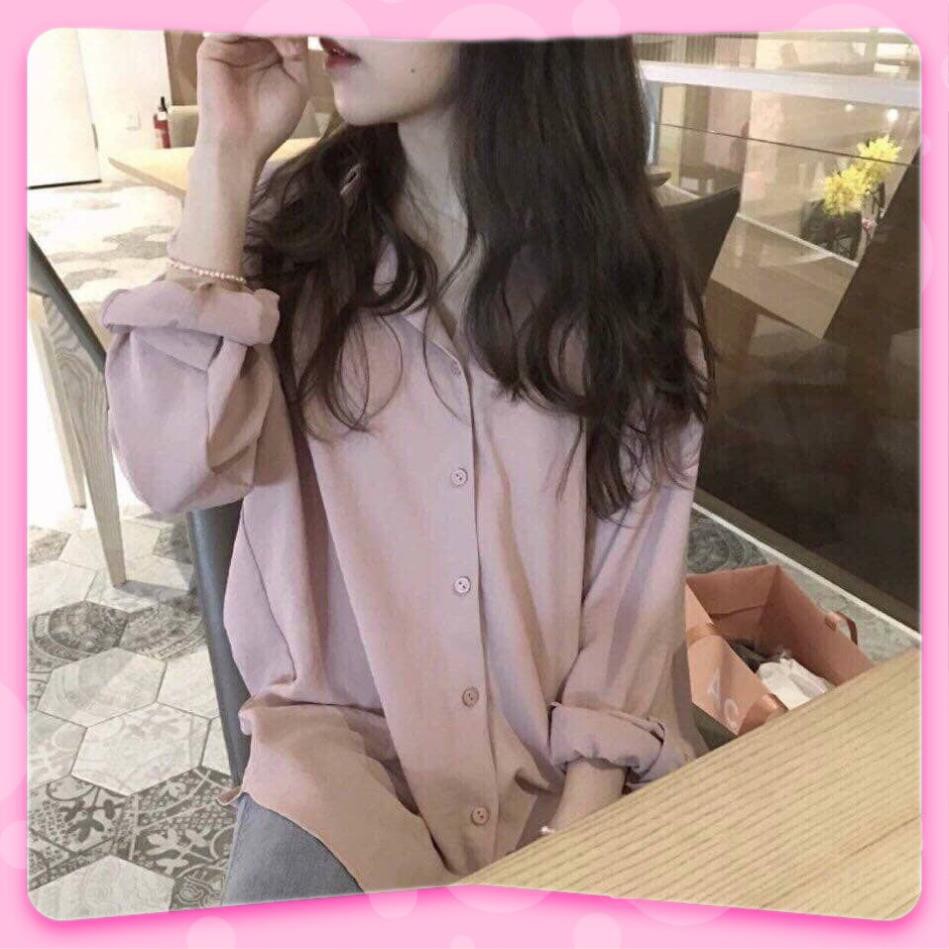 Đầm Nữ, Áo sơ mi nữ oversize form rộng siêu xinh đi làm đi chơi đều được V | BigBuy360 - bigbuy360.vn