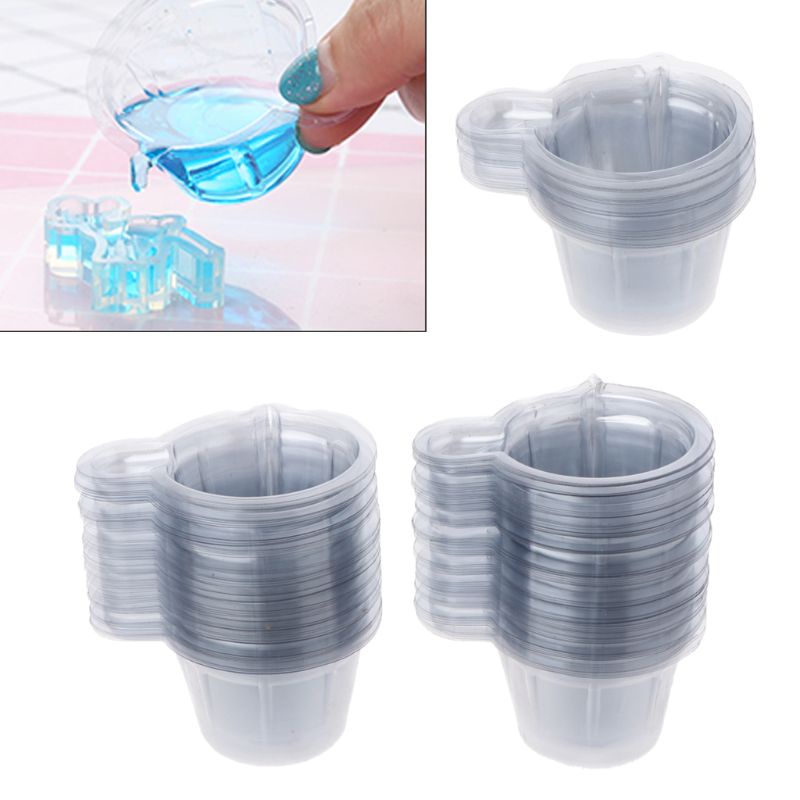 Set 20/100 cốc nhựa 40ml dùng một lần cho làm trang sức thủ công DIY từ nhựa resin epoxy