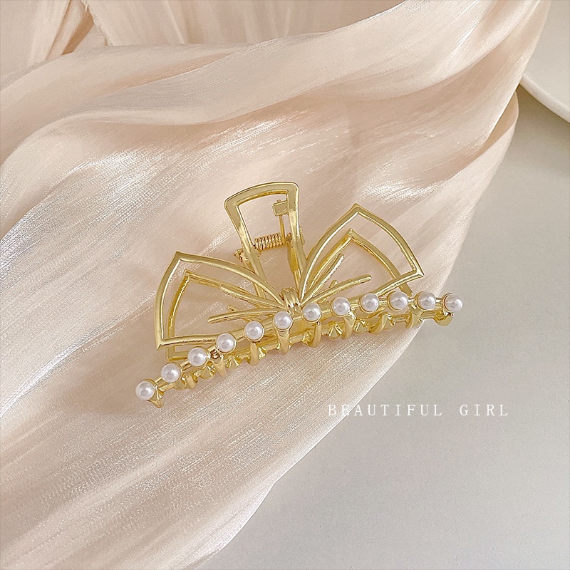 Kẹp Tóc Cá Mập Cỡ Lớn Bằng Kim Loại Thiết Kế Mới Dành Cho Nữ