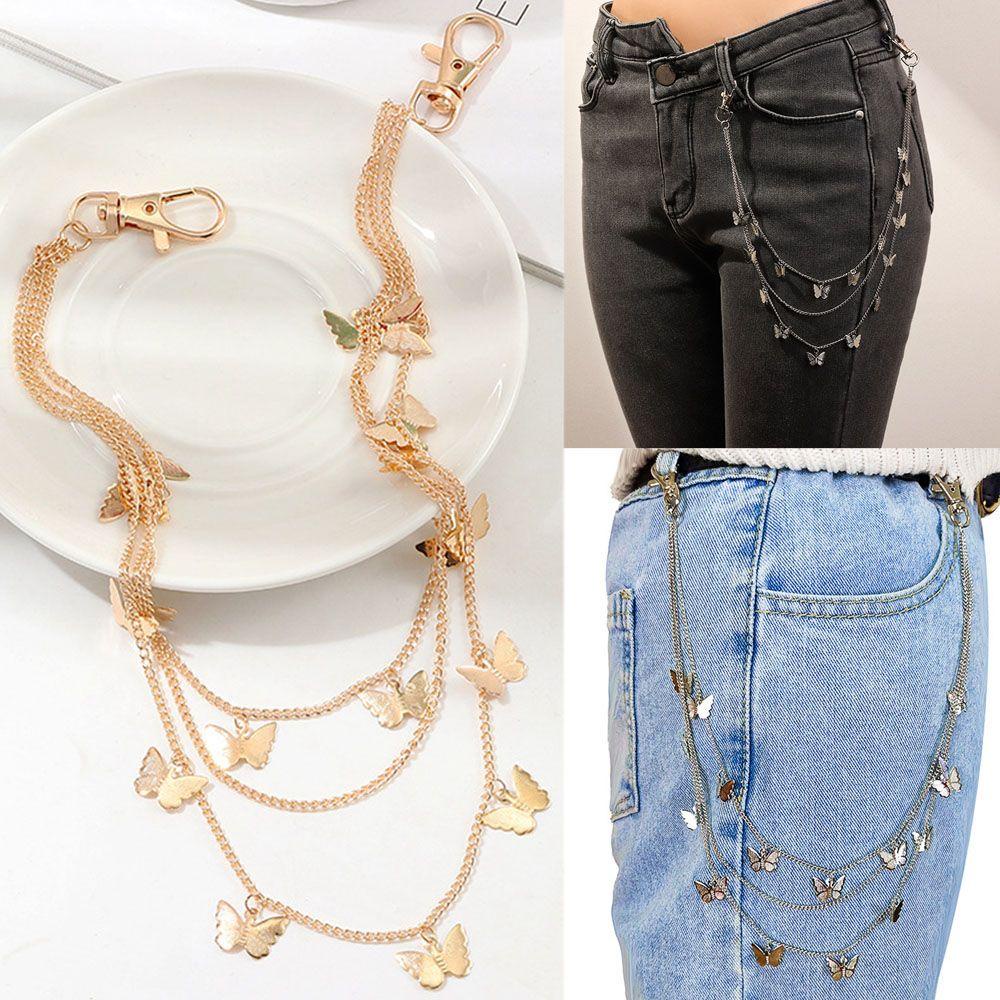 ROSE Thắt Lưng Móc Khóa Hình Hoa Hồng Phong Cách Punk