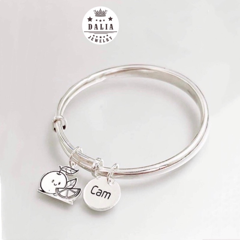 Vòng tay cho bé khắc chữ theo yêu cầu chuẩn bạc ta DaLiA Jewelry