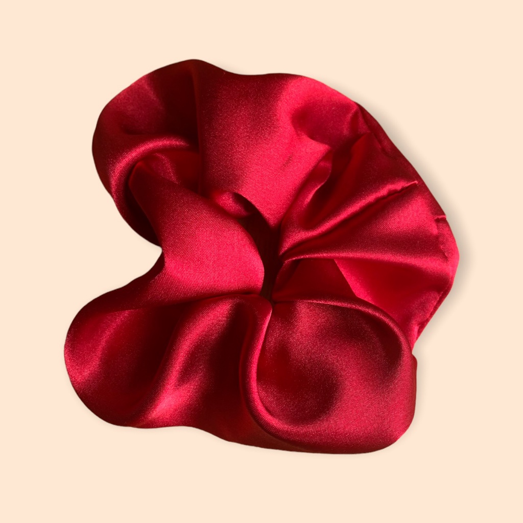 Cột tóc vải scrunchies buộc tóc vải trơn bóng loại đẹp hot trend