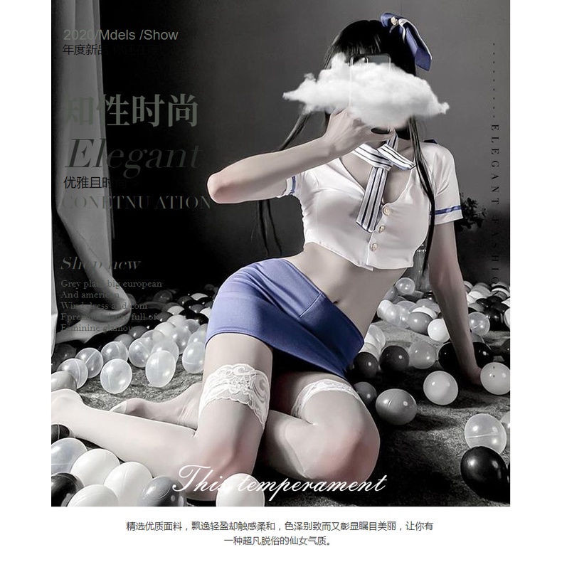 Cosplay Tiếp Viên Nữ Cảnh Sát Váy Ngắn Siêu Sexy Gợi cảm 1241 [CWEAR.SEXY_ĐỒ NGỦ &amp; NỘI Y CAO CẤP]