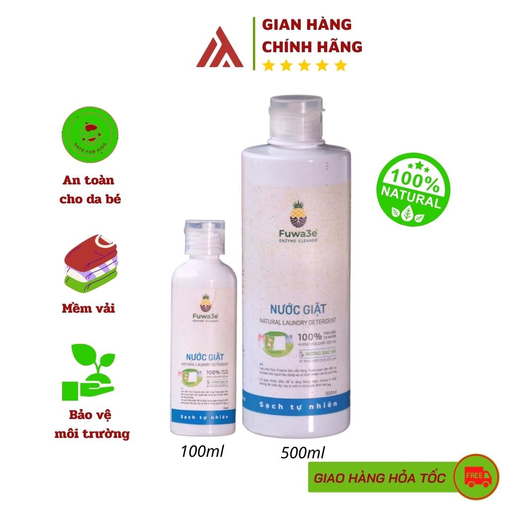 Nước giặt Fuwa3e hữu cơ, nước giặt organic sinh học chuyên giặt đồ trẻ em đồ lót an toàn cho da bé 100ml đến 500m
