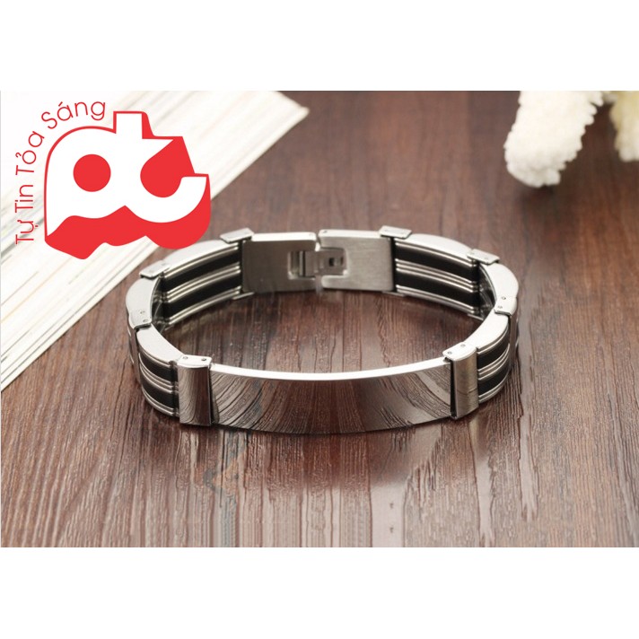 [69k] Lắc tay nam inox Hàn Quốc ✯