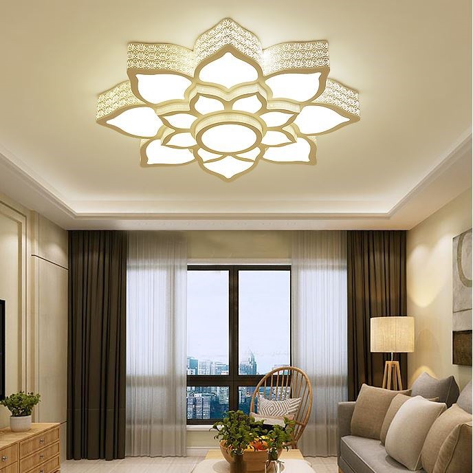 Đèn trần MONSKY LORETO phong cách sang trọng trang trí nội thất hiện đại với 3 chế độ ánh sáng - kèm điều khiển từ xa.