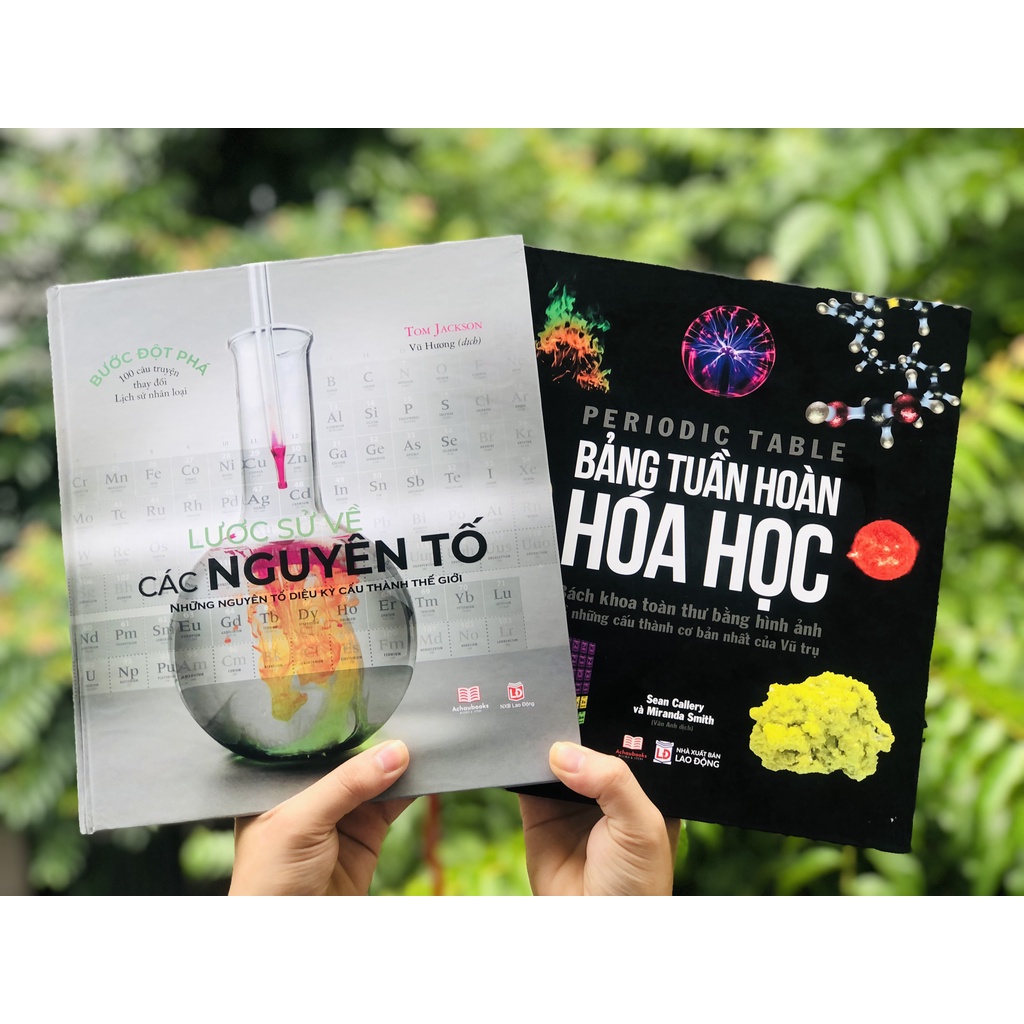 Sách bảng tuần hoàn hoá học và lược sử về các nguyên tố Á Châu Books ( combo 2 cuốn )