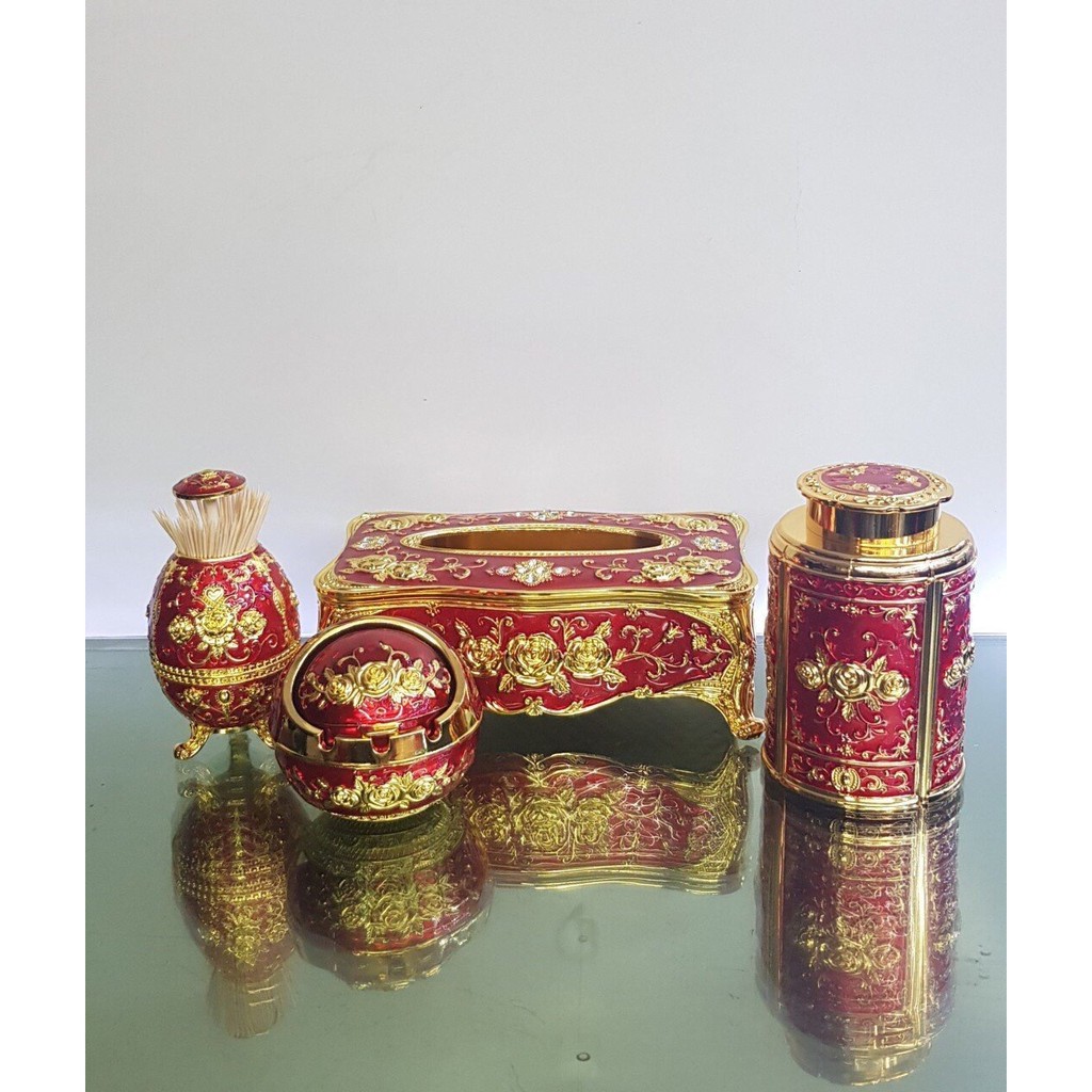 Lọ tăm hợp kim sang trọng - Hộp đựng tăm đẹp