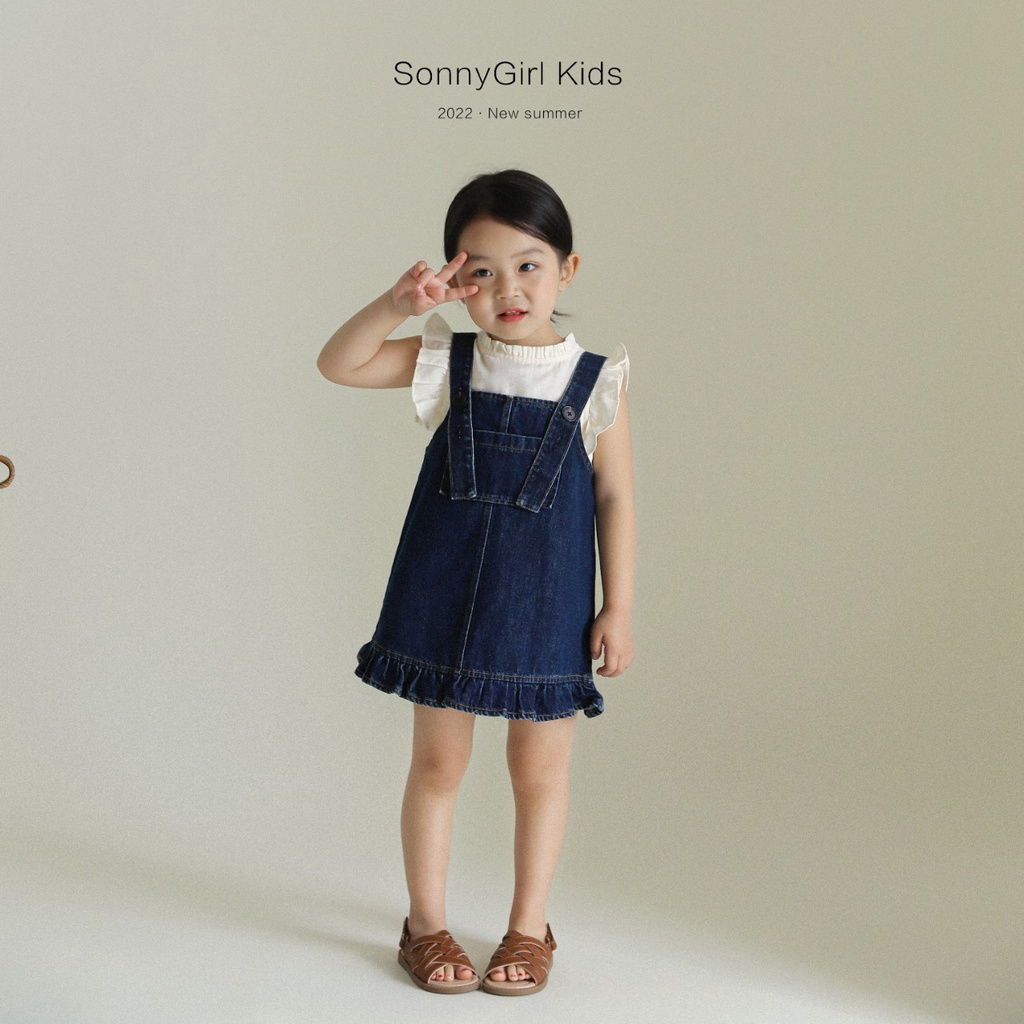 Váy yếm Jeans Cho Bé gái 1-5 Tuổi Y2
