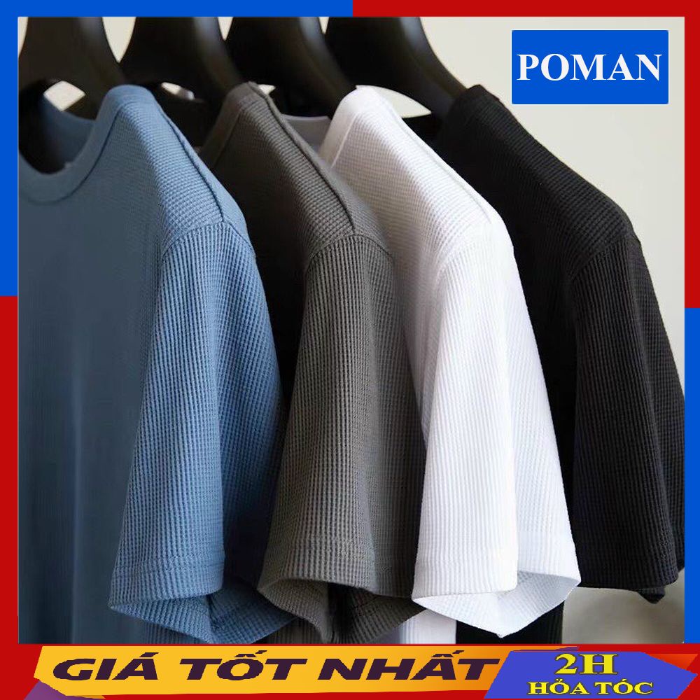 Áo phông nam ngắn tay cổ tròn chất thun cotton, Áo thun nam thể thao co dãn 4 chiều AT05