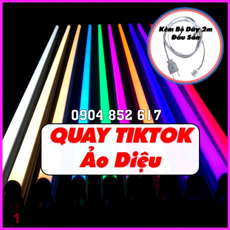 Đèn LED tuýp quay tiktok nhiều màu đèn gậy neon tok tok chuyên nghiệp siêu bền tiện lợi