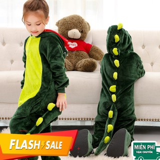 Bộ áo liền quần hình khủng long đáng yêu cao cấp dành cho trẻ em