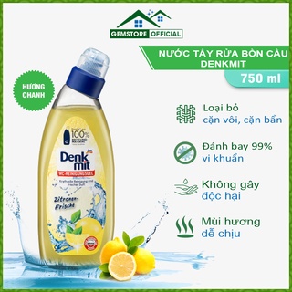 Dung dịch tẩy rửa bồn cầu, nhà vệ sinh Denkmit chai 750ml hương chanh tươi - Nhập Đức