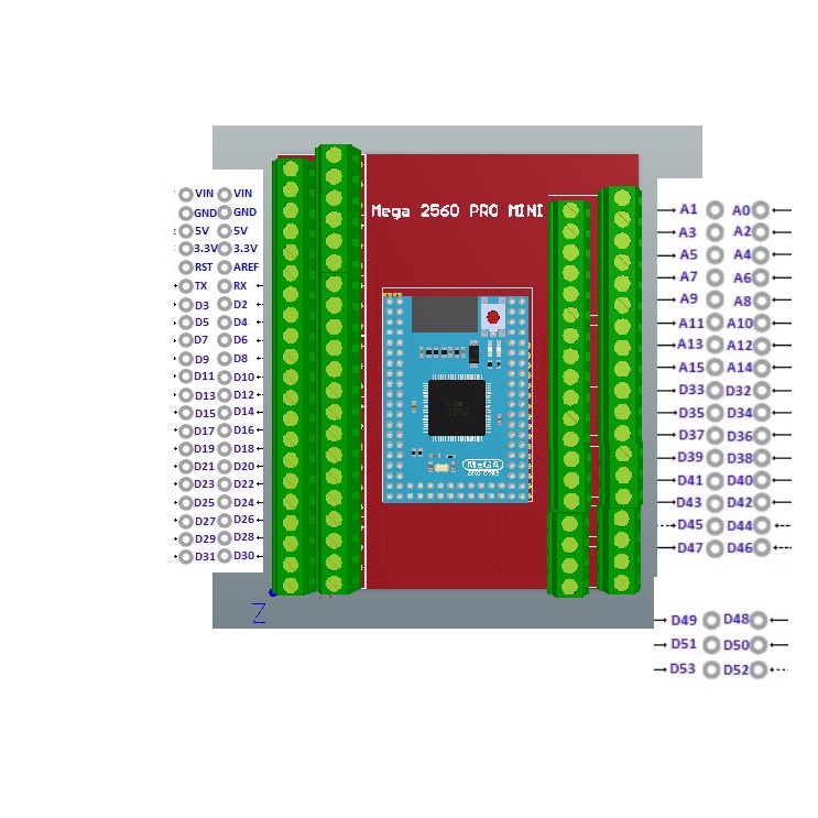 Đế ra chân adruino mega2560 pro atmega2560 16au