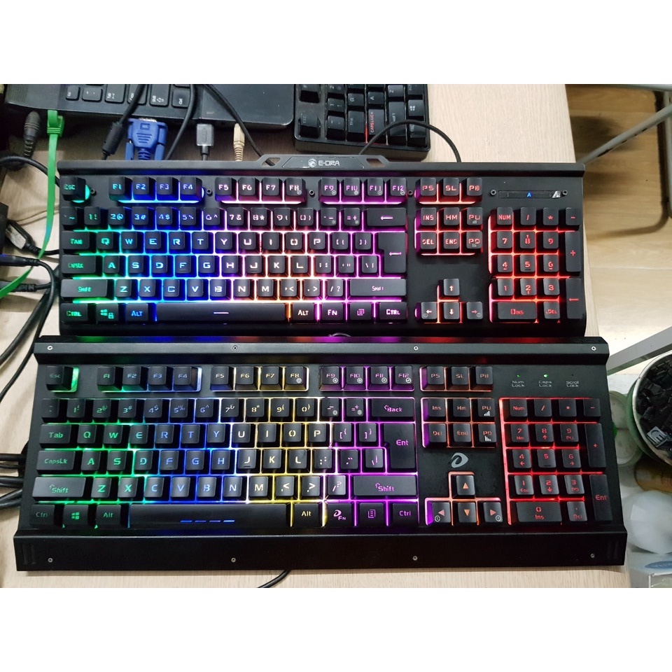 Bàn Phím Chuột Giả Cơ - Chuyên game - Có đèn LED RGB, 7 màu - Hàng cũ thanh lý dùng tốt cho máy tính, laptop