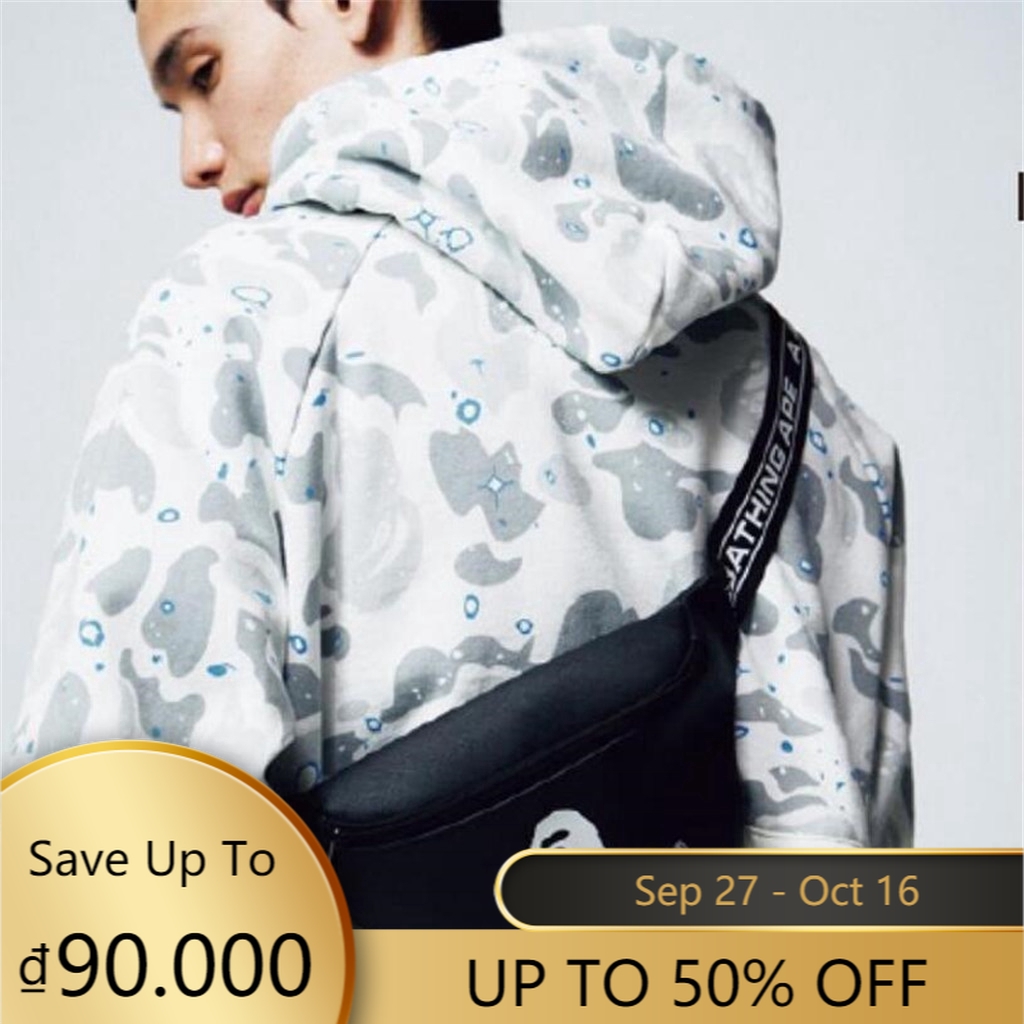 Bape A Tắm Ape Unisex Eo Túi Model Nhật Bản Màu Đen