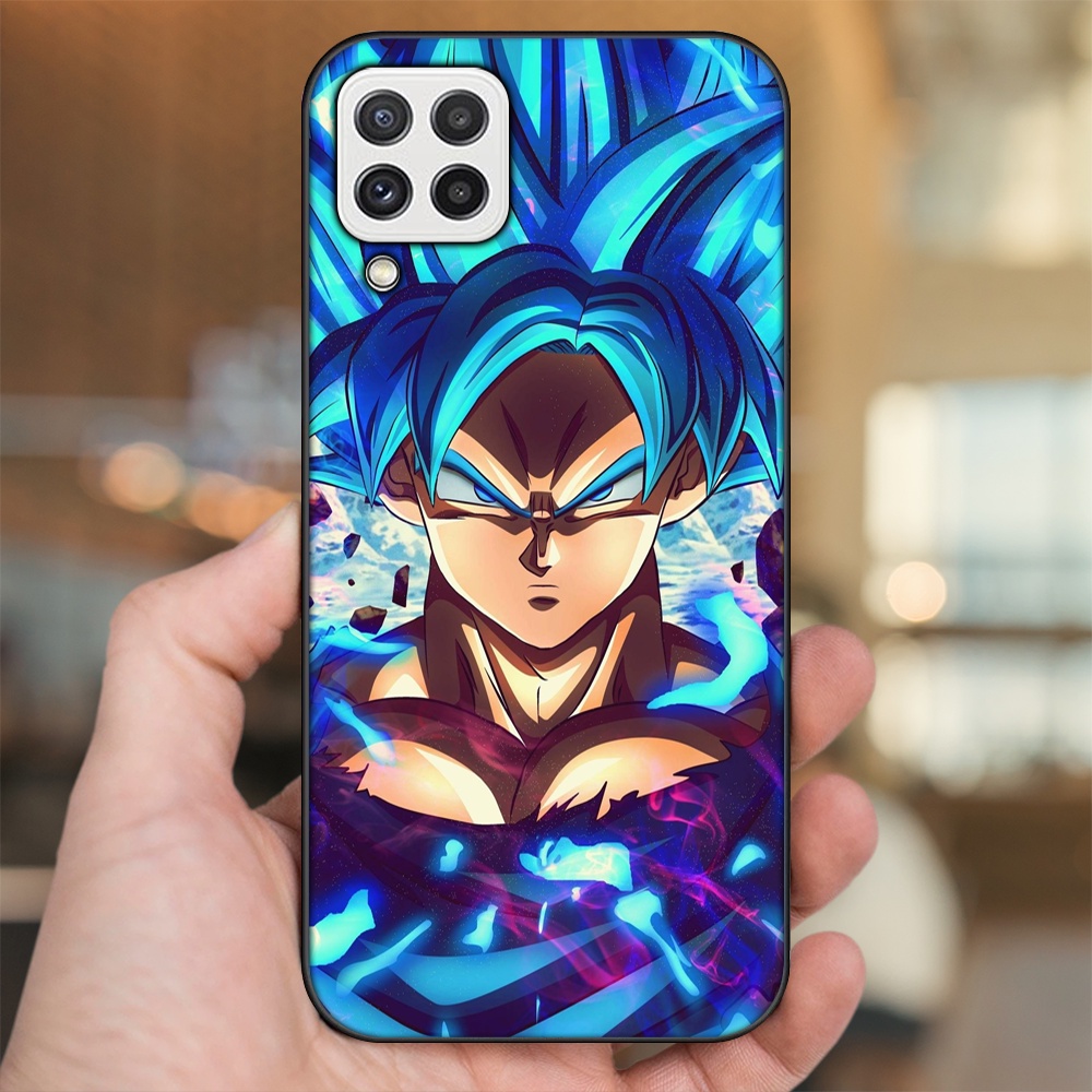 Ốp lưng Samsung A22 4G, A22 5G viền đen in hình Goku Dragon Ball