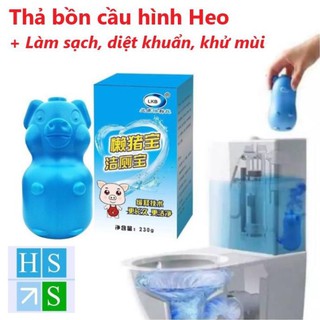 Lọ thả bồn cầu hình Heo giúp làm sạch, diệt khuẩn, khử mùi toilet - Cốc thả vệ sinh con Lợn tiết kiệm và tiện lợi